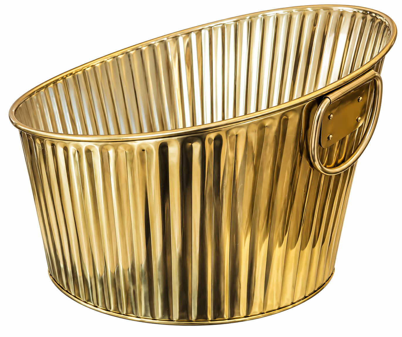 Gold Ice Beverage Bucket w/ Handles