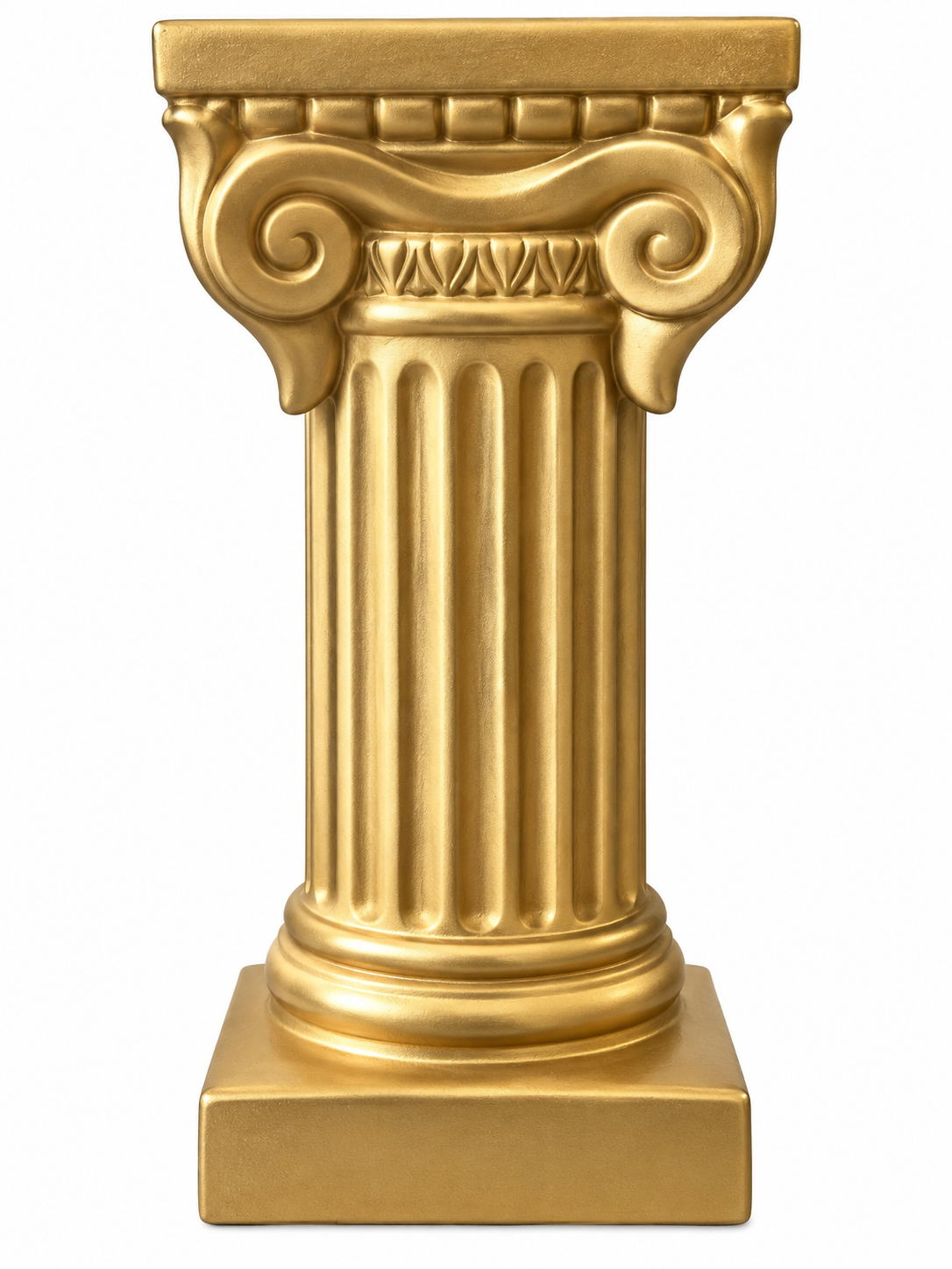 Gold Plaster Tabletop Pillar, 13"