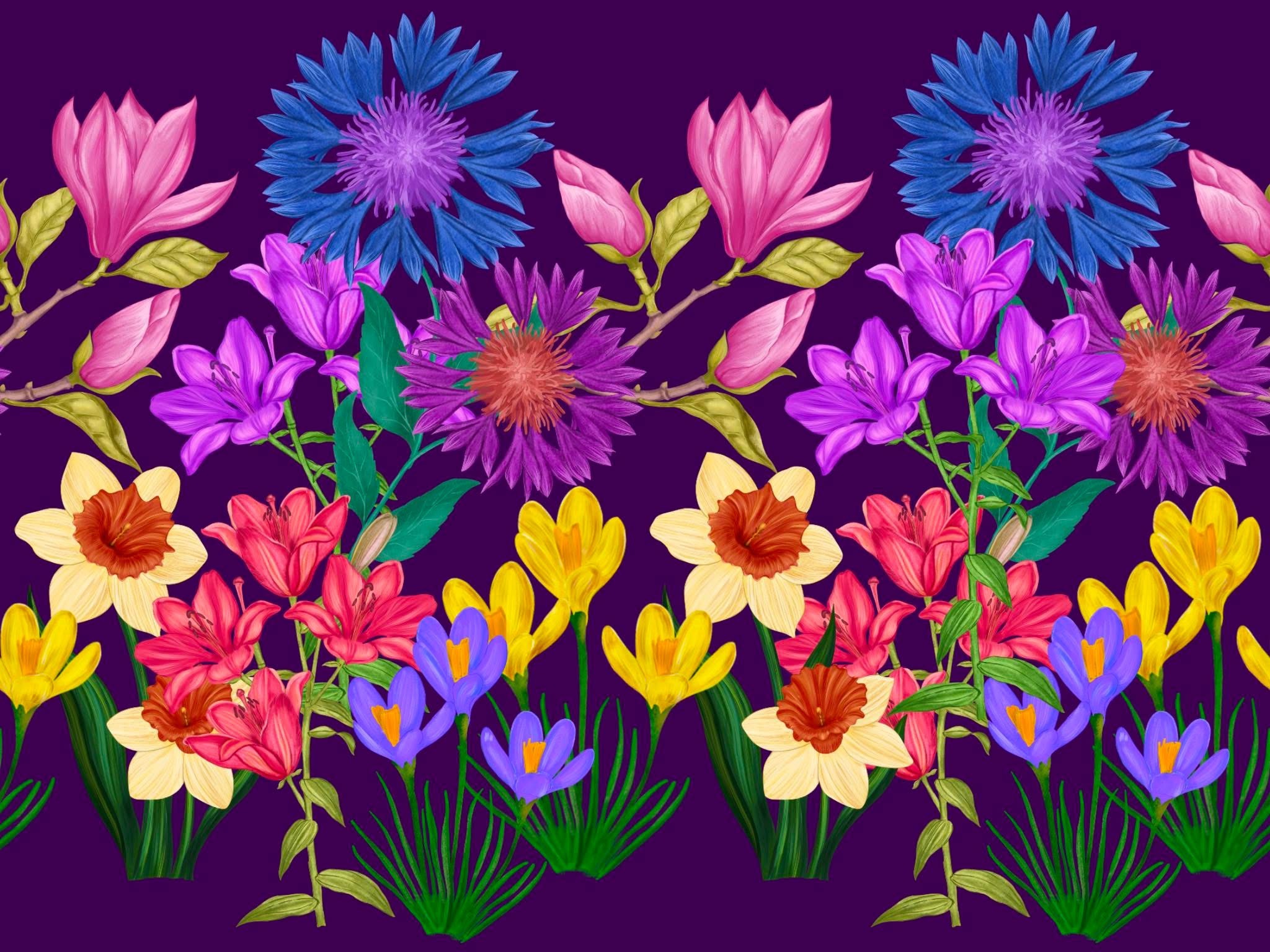 Floral Garden — Gouache