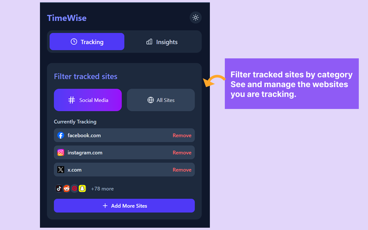 Chrono Widget Tracking Features