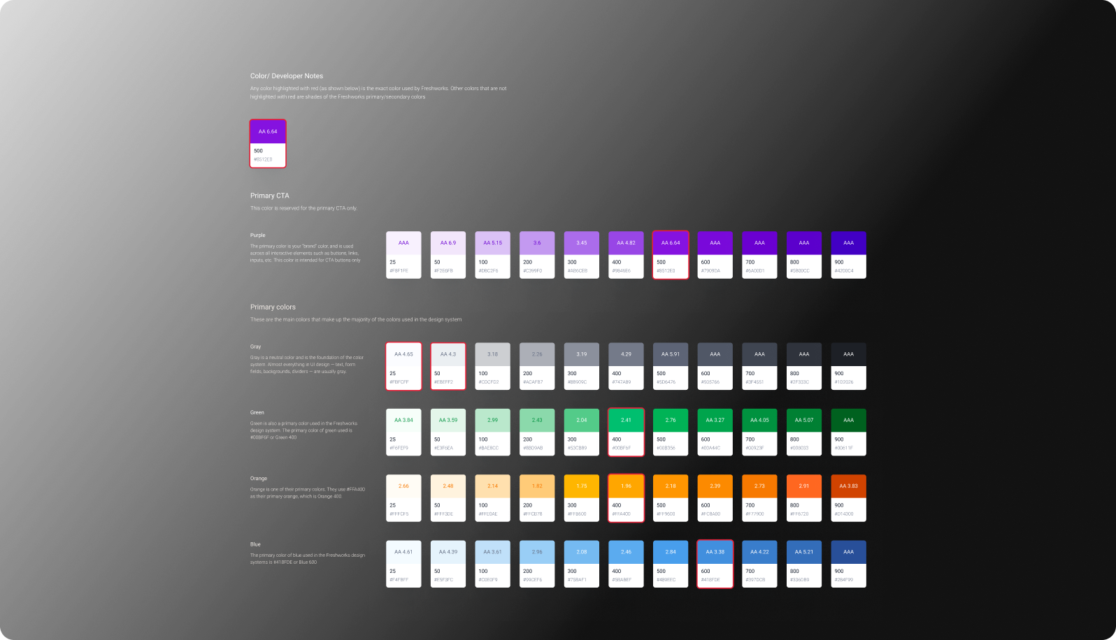 Freshworks Design System Colors