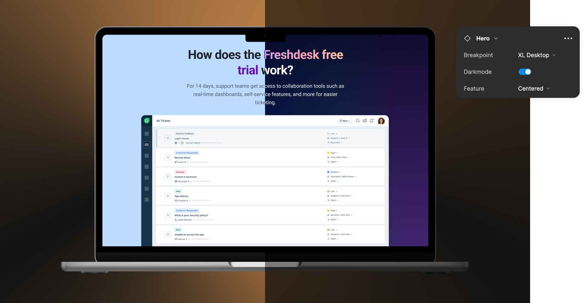Freshdesk Free Trial Page