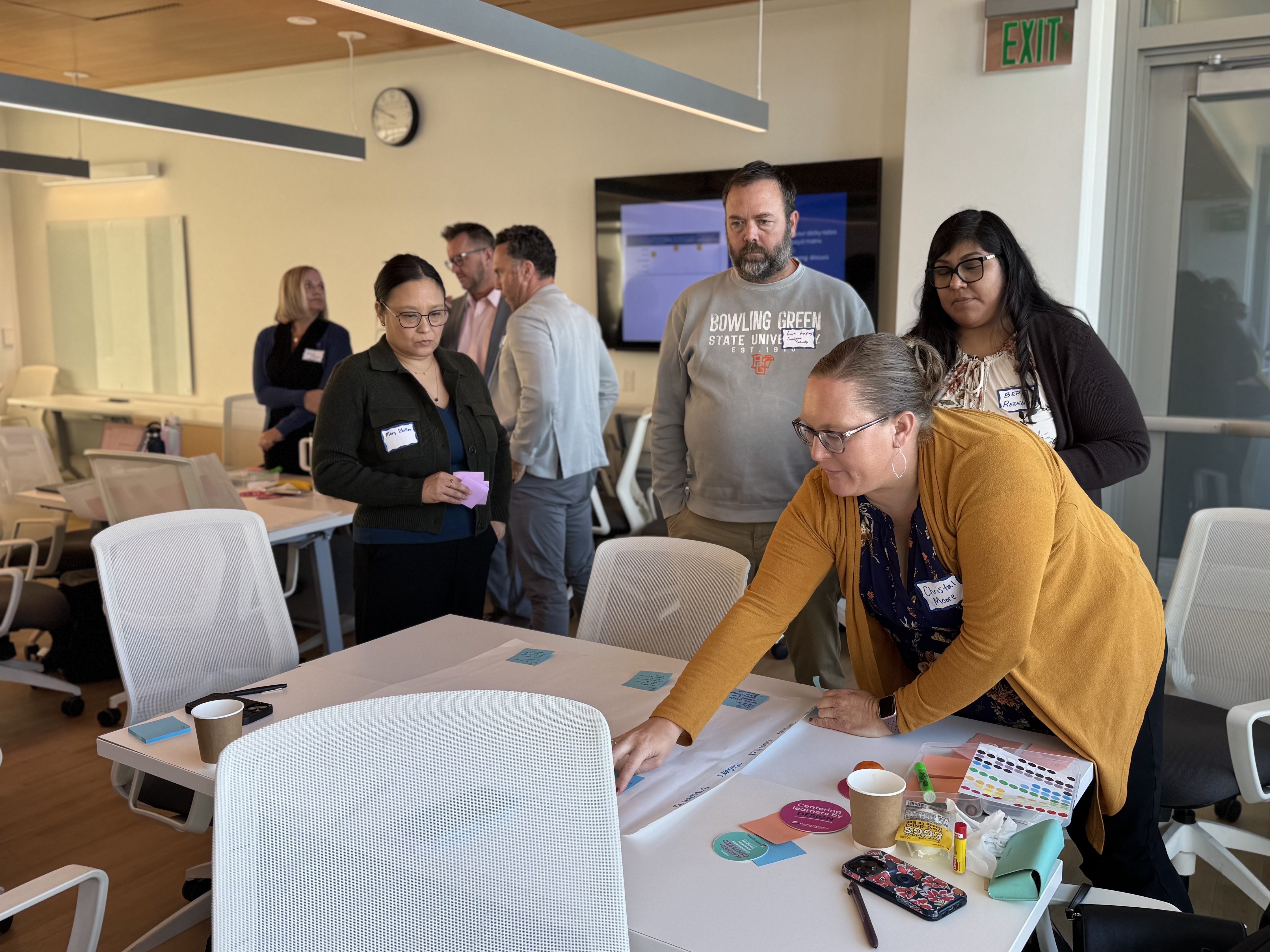 Guajome team working together on planning materials at a SoCal LiNK convening