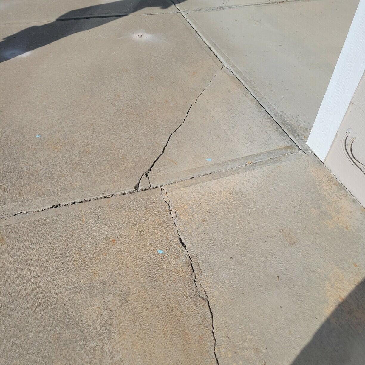 Driveway Crack Repair - Before
