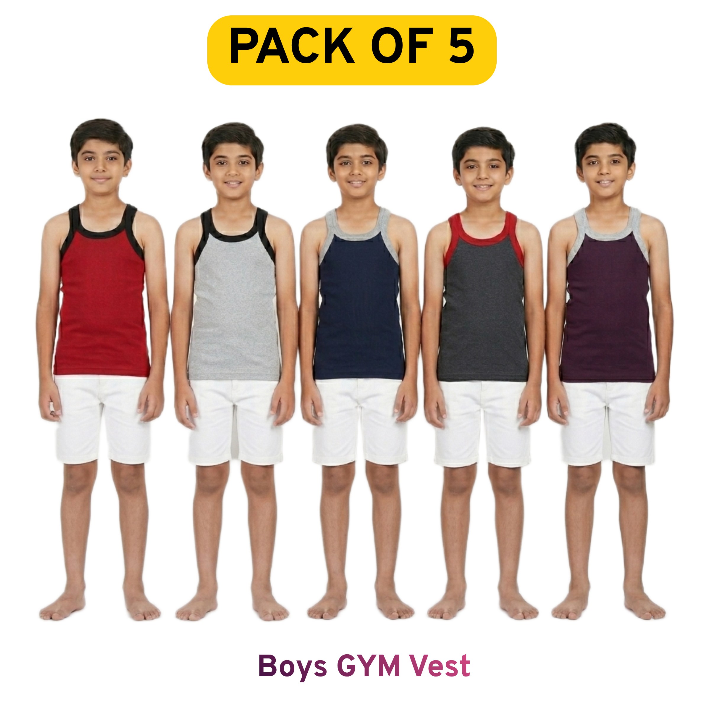 Boys Gym Vests Pack
