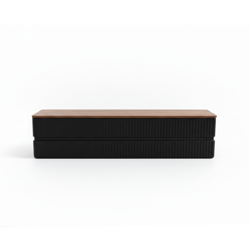 Linea Grow Module — Black Sparkle with wood lid