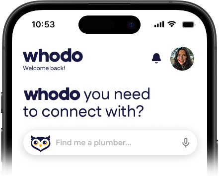 WhoDo app search interface