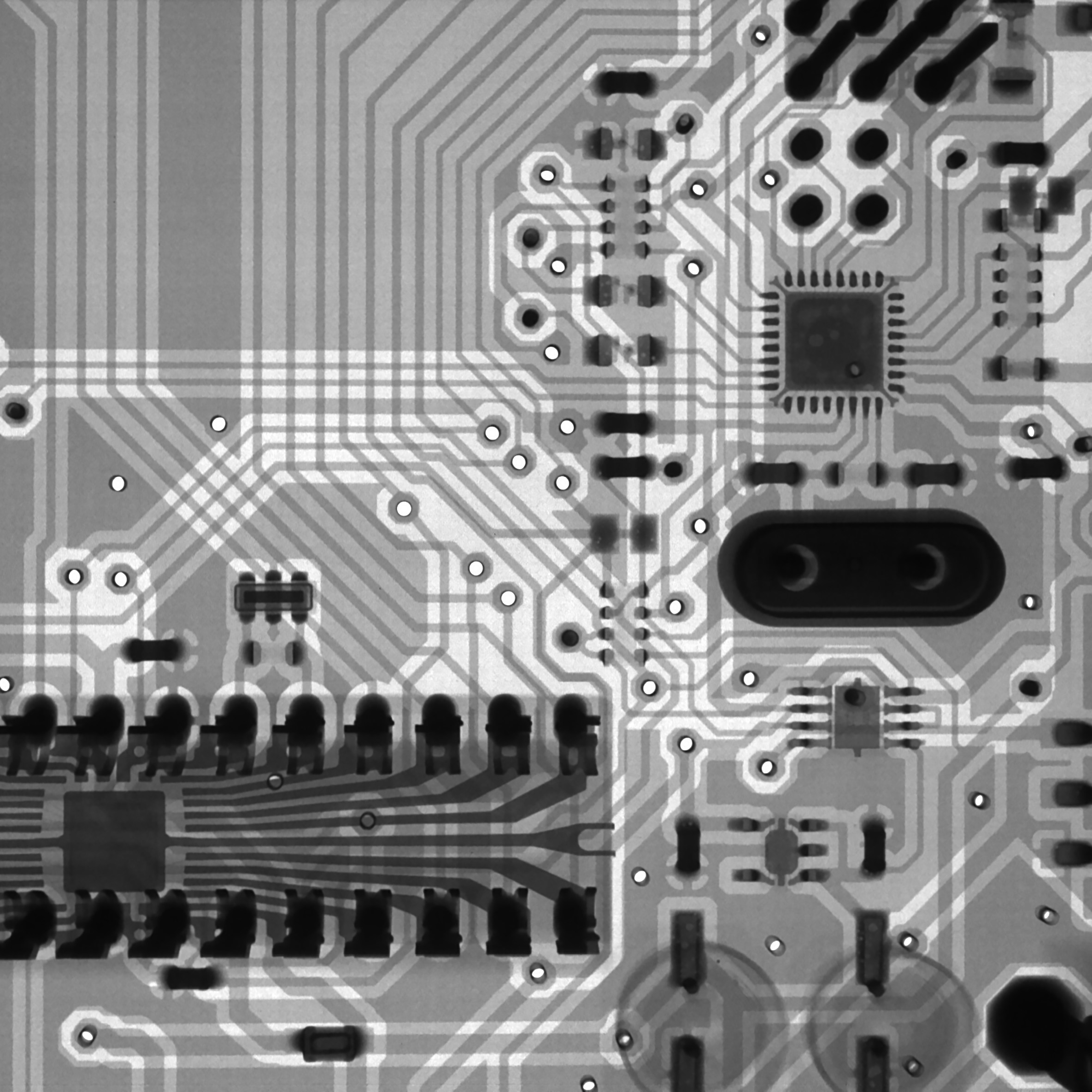 Close-up of a circuit board with intricate pathways and components, representing the technological precision of our supply chain optimization solutions