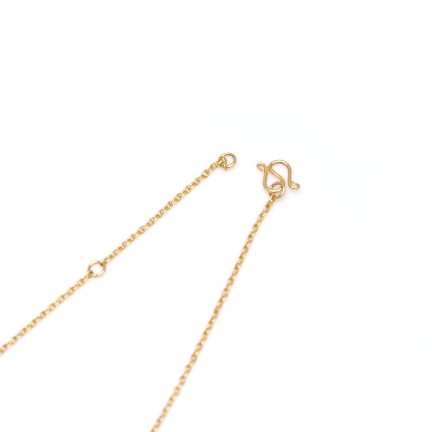 Delicate gold chain with hook and eye closure