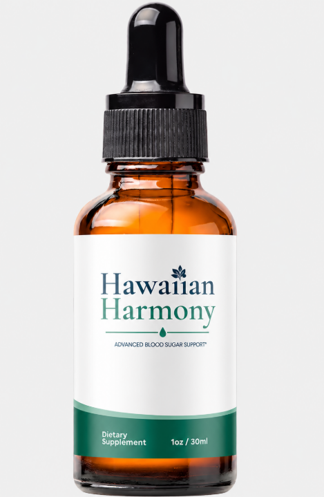 Hawaiian Harmony liquid dietary supplement bottle