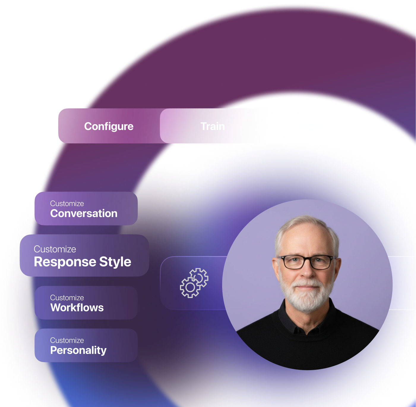 Agent Builder — Configure, Train, Customize interface