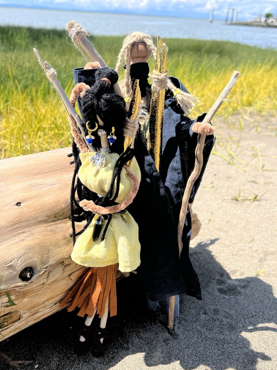 Handcrafted symbolic dolls made from natural materials - representing the creative and therapeutic process