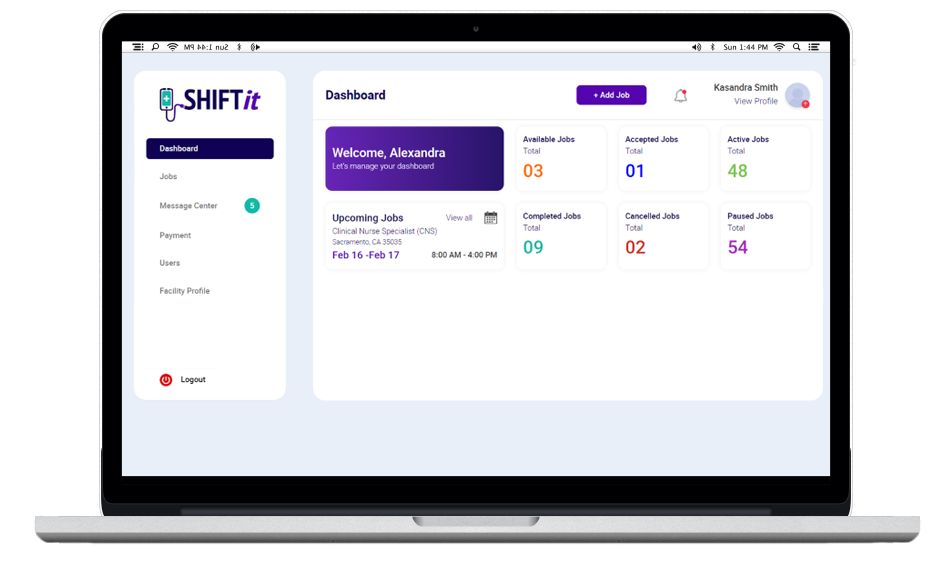 SHIFTit Dashboard Interface