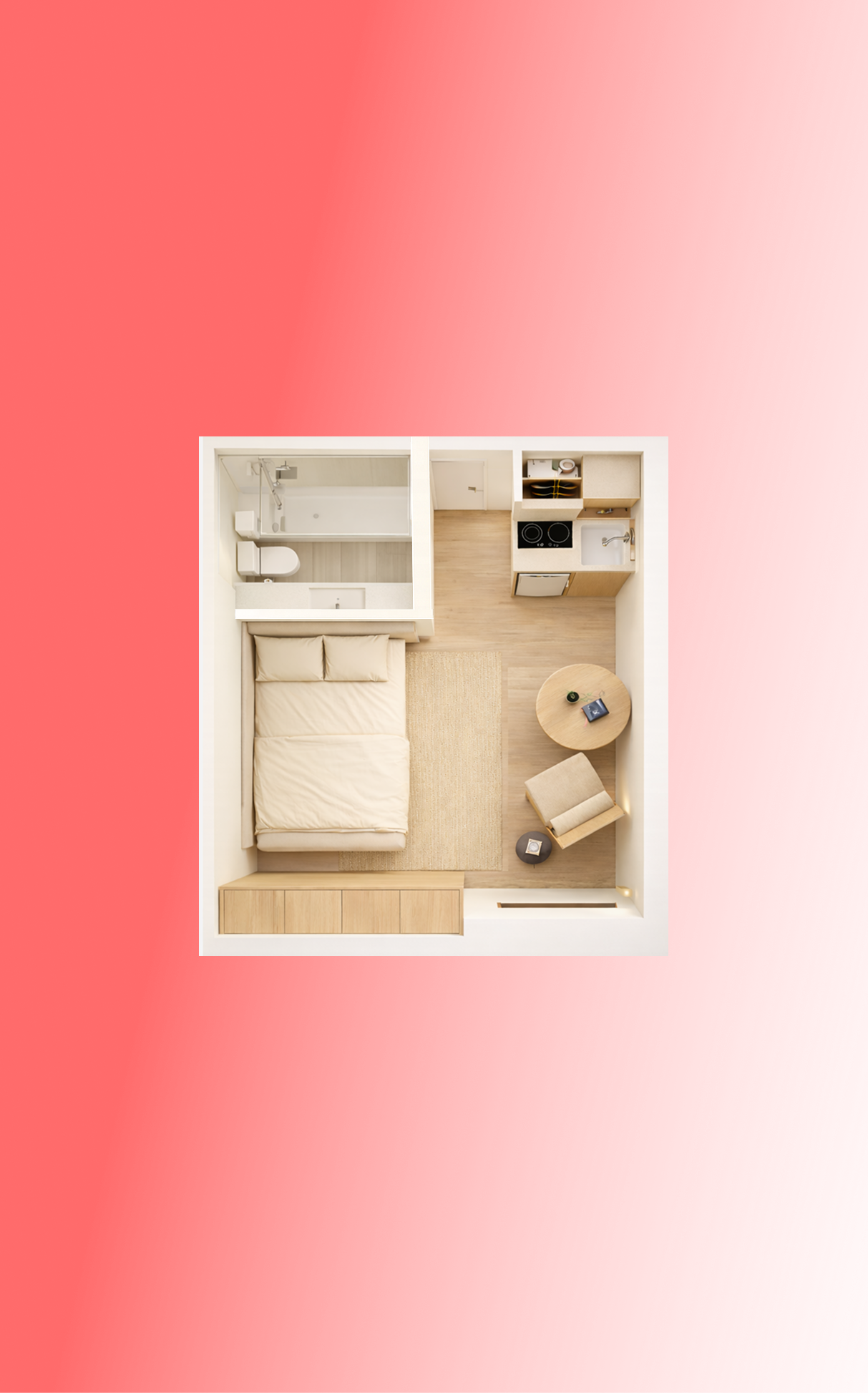 Studio 17m²