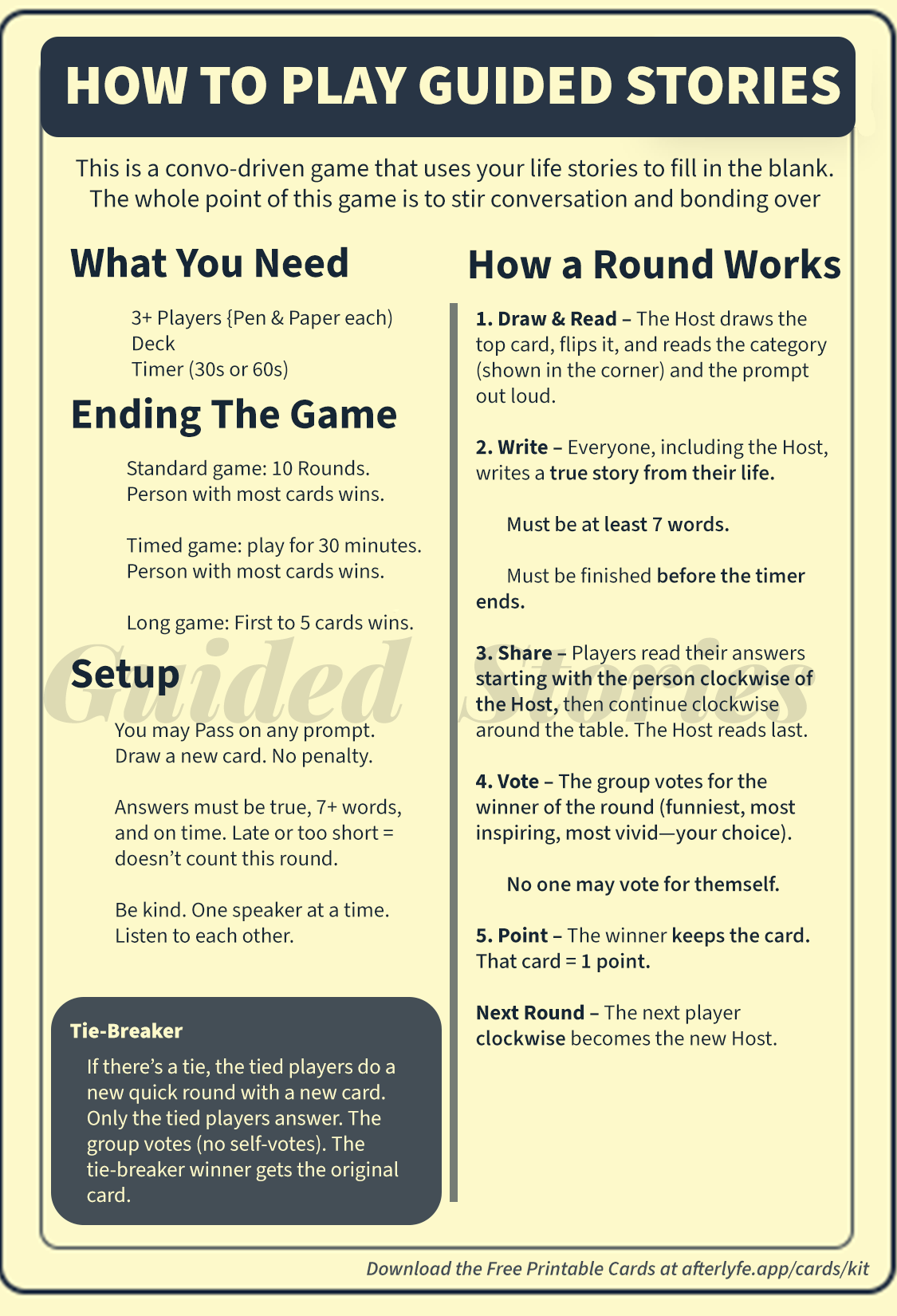 How to Play Guided Stories