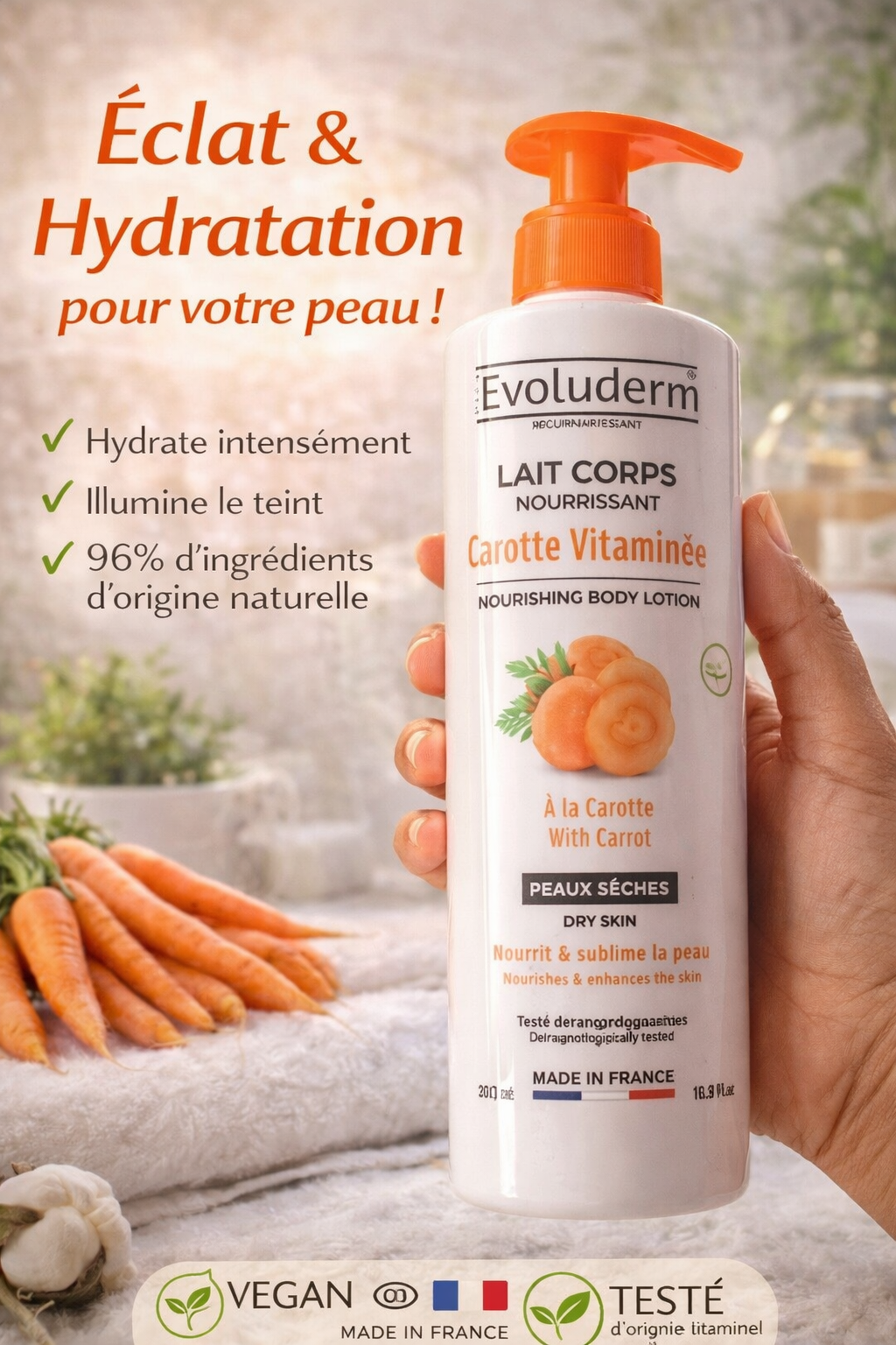 Lait Corporel Carotte Vitaminée