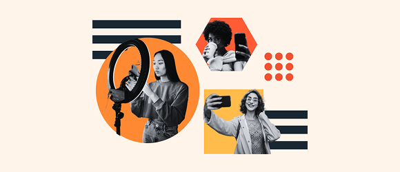 Hype content generation tool — collage of content creators