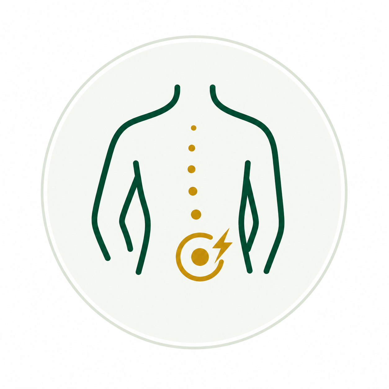 Back neck joint and muscle pain icon