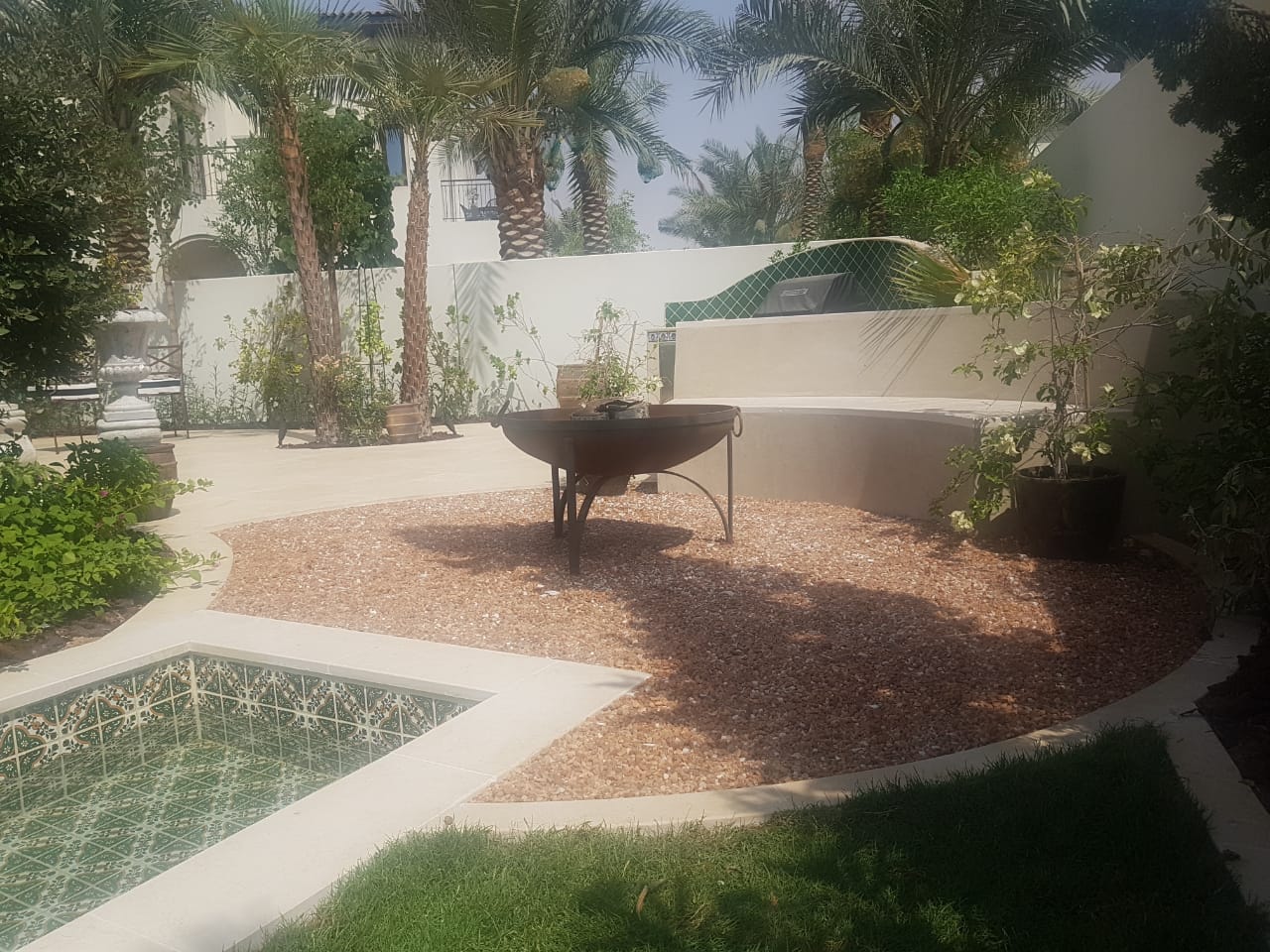 Completed garden walling and boundary feature