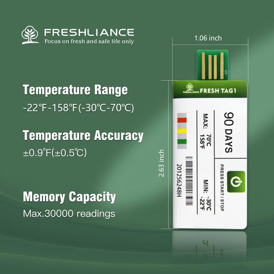 Fresh TAG1 Single-Use Data Logger