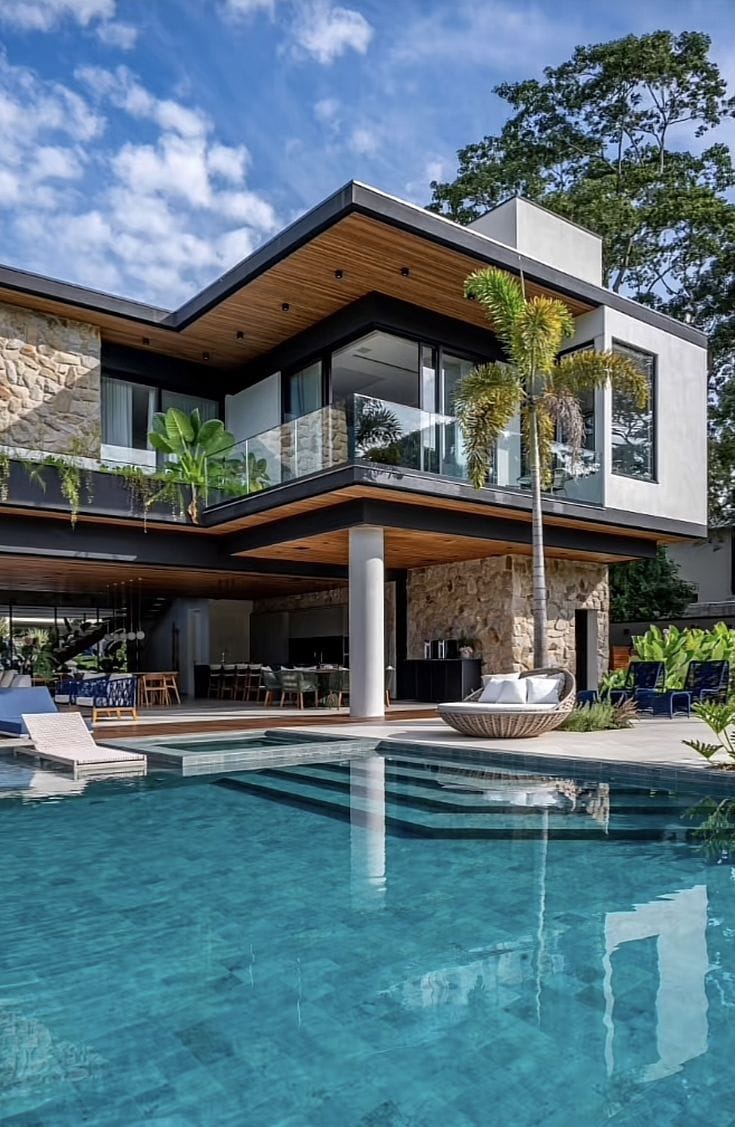 Luxury modern house with pool