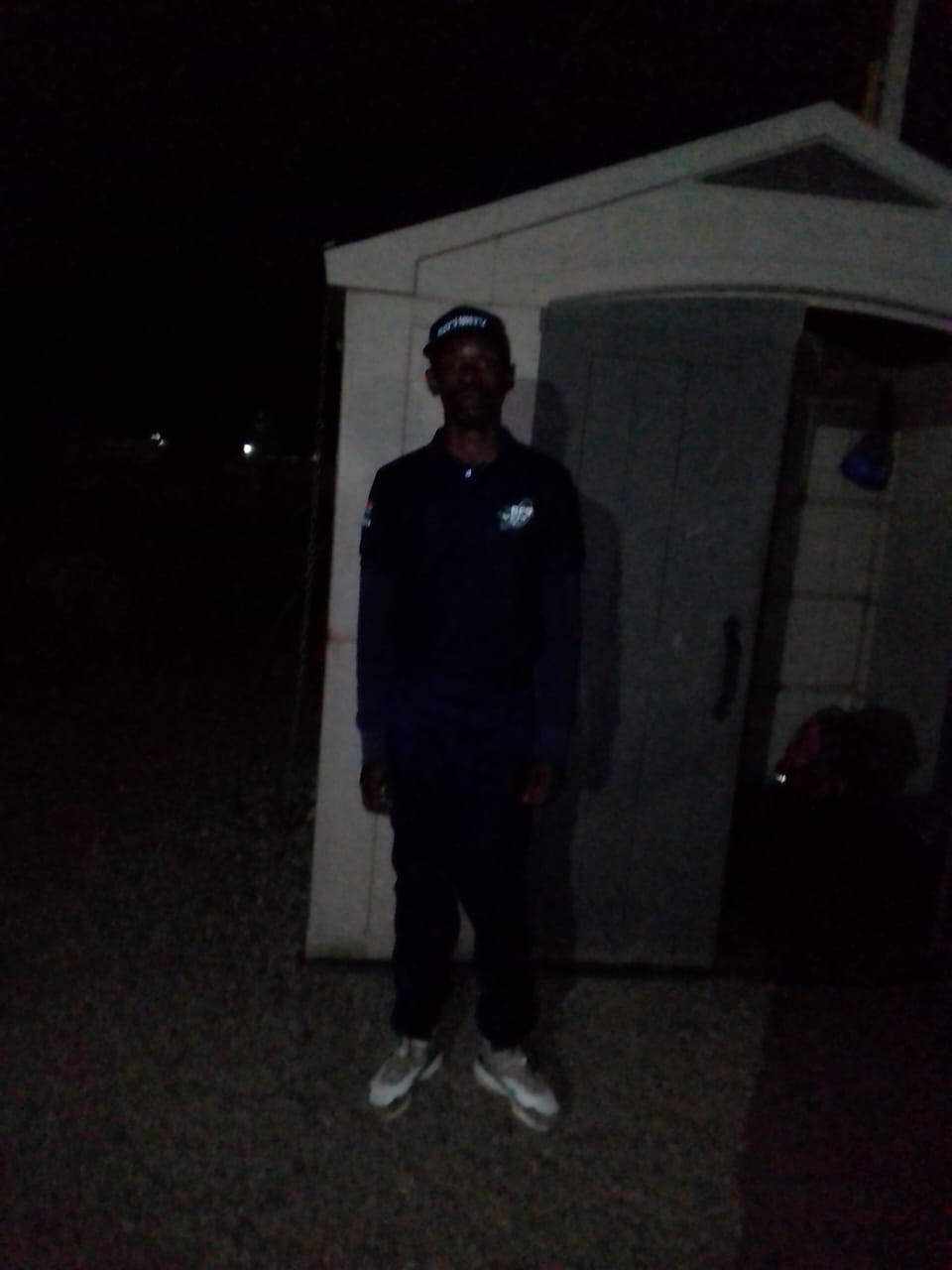 BFS security guard on night duty at guard house