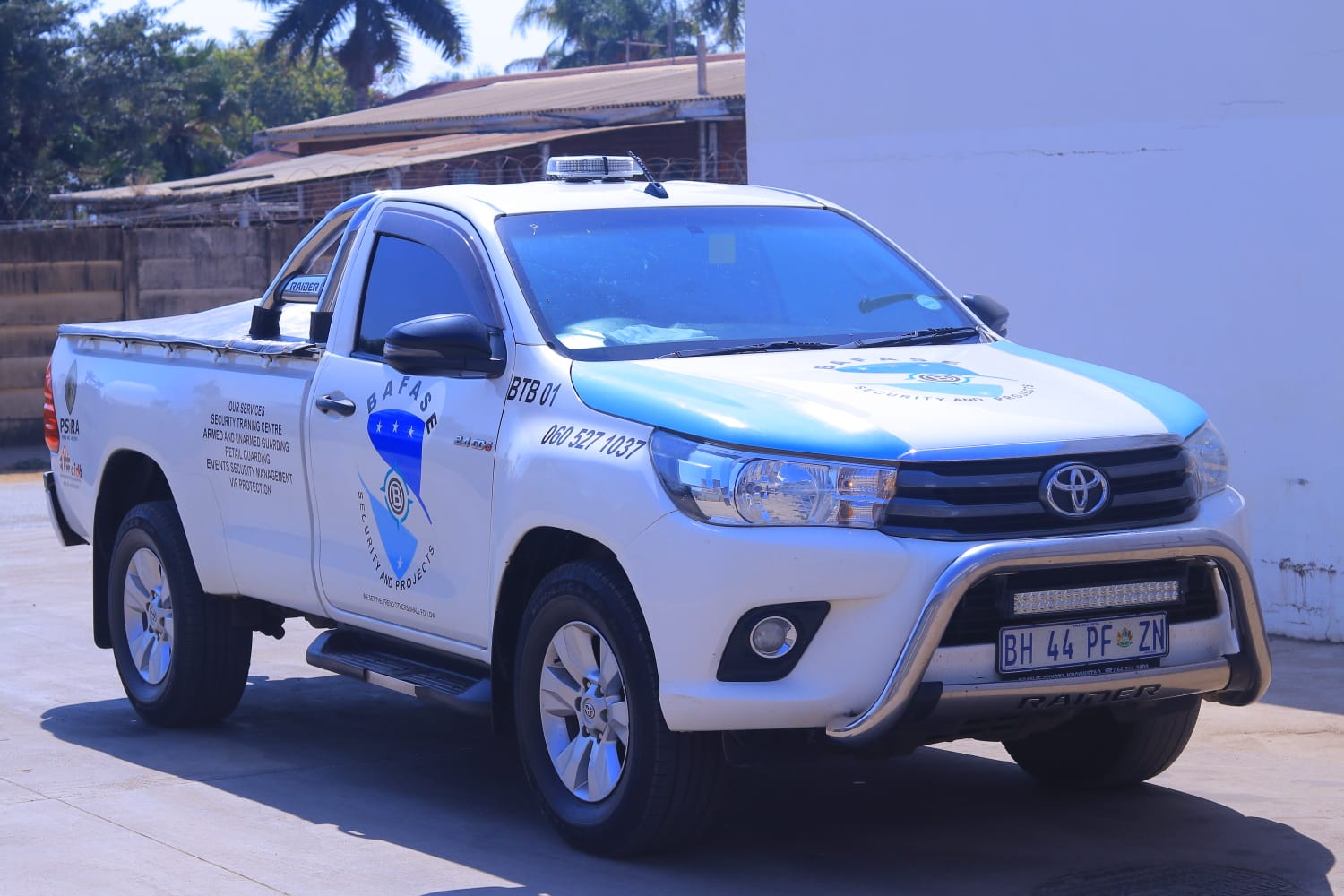 Security patrol vehicle side view
