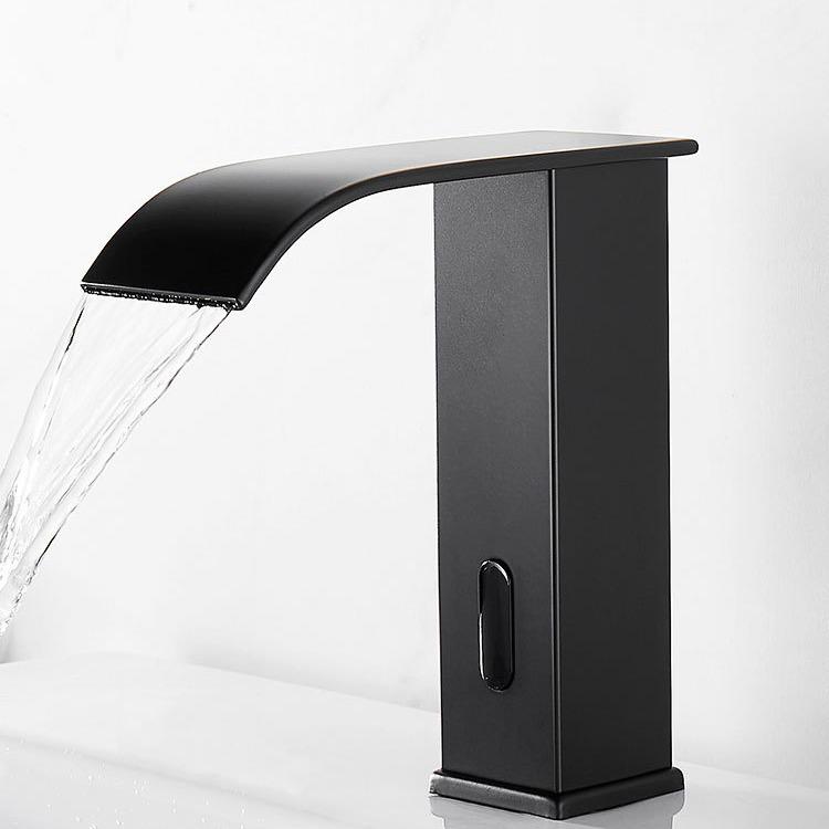 Touchless Black Waterfall Faucet