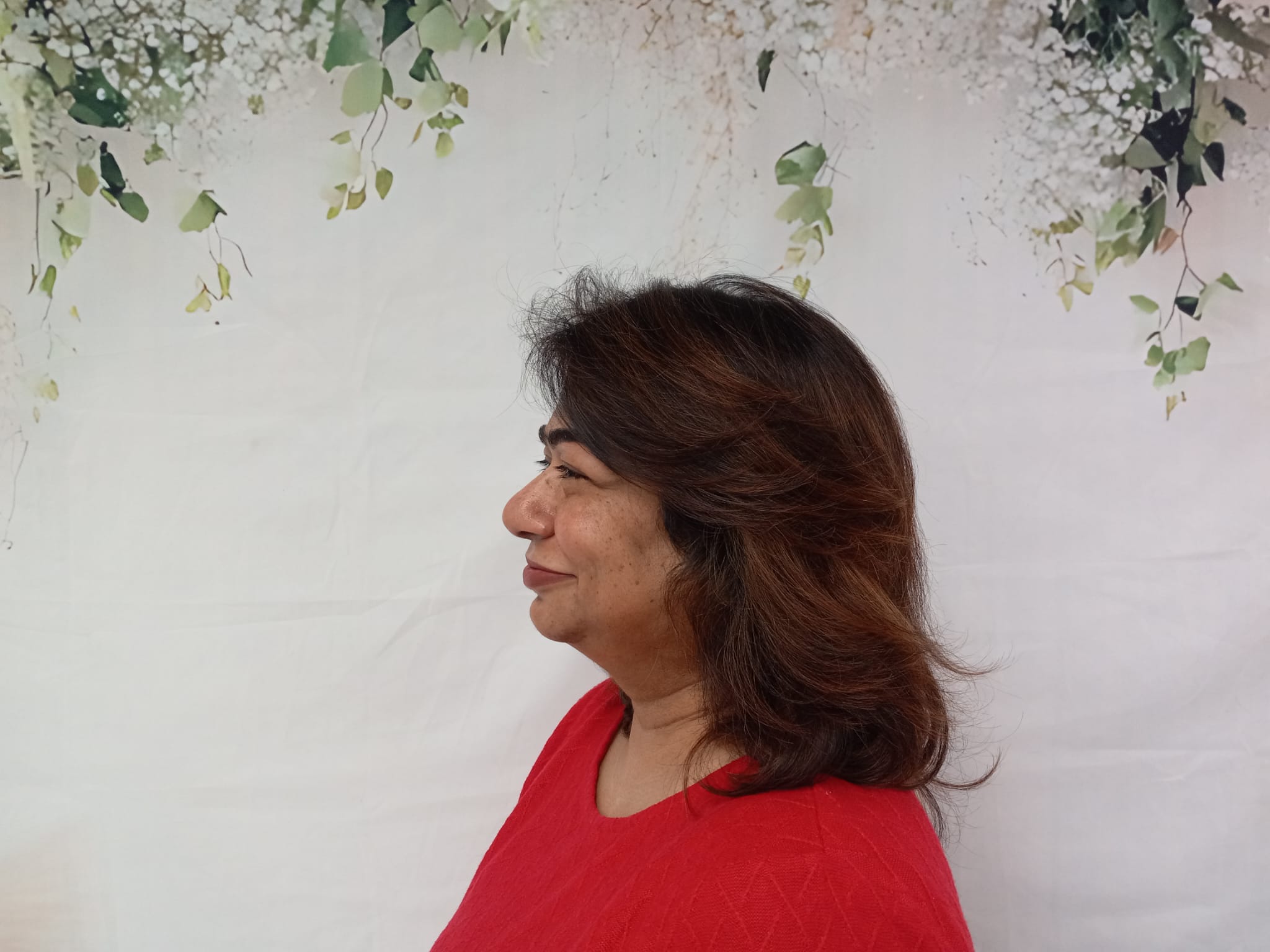 Layered auburn haircut