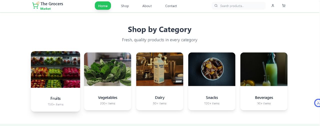 Grocery Website preview 2