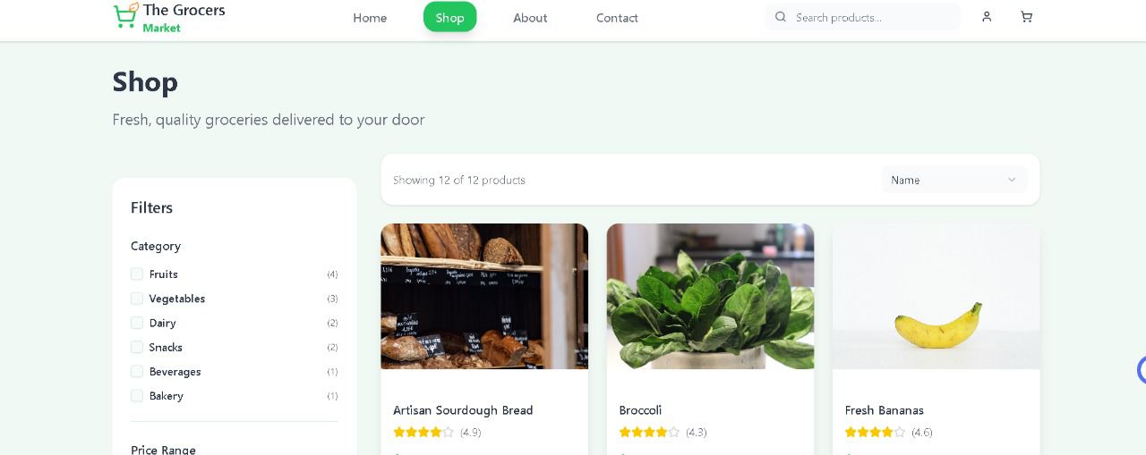 Grocery Website preview 3