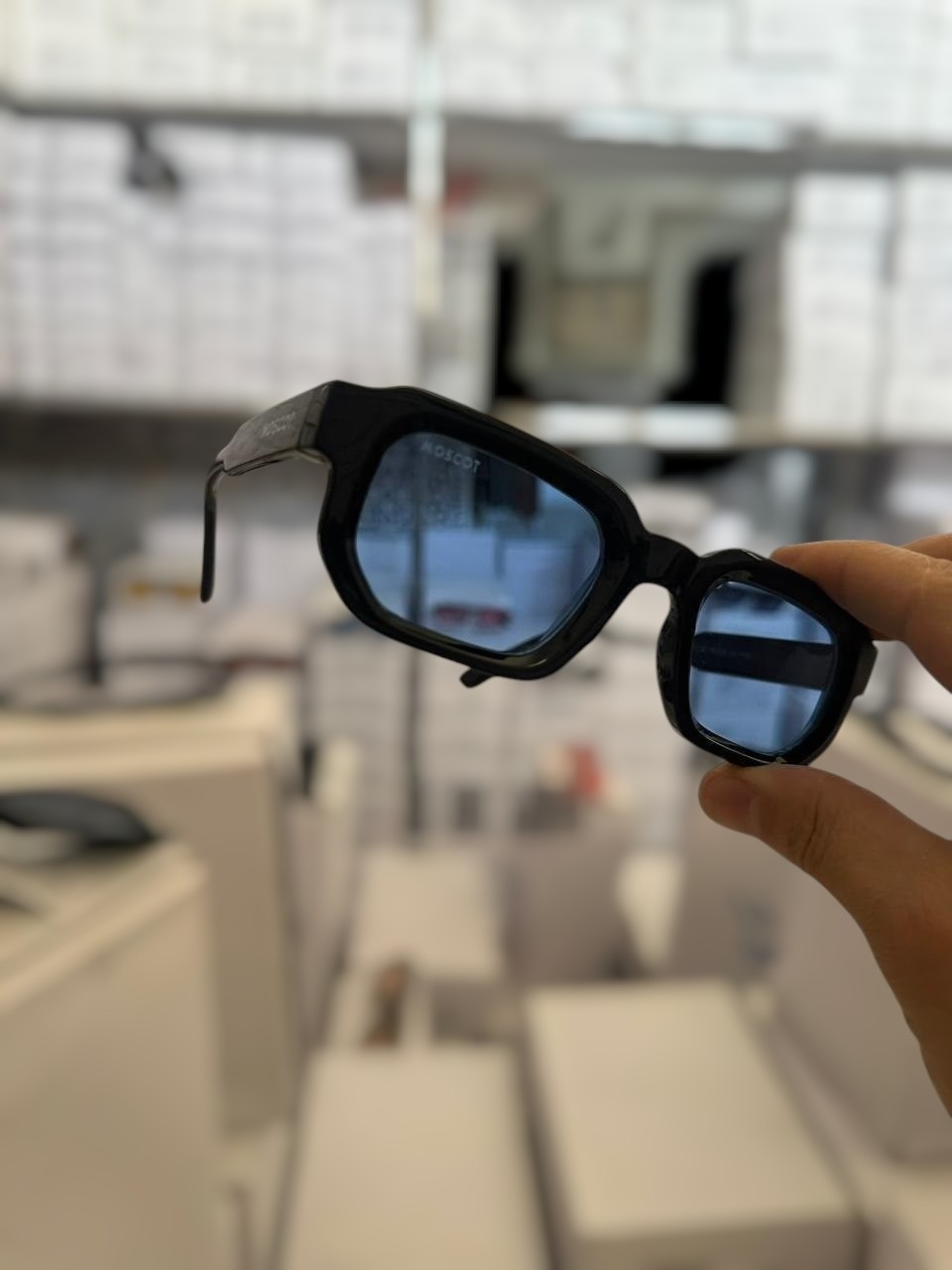 Black Square Blue Lens