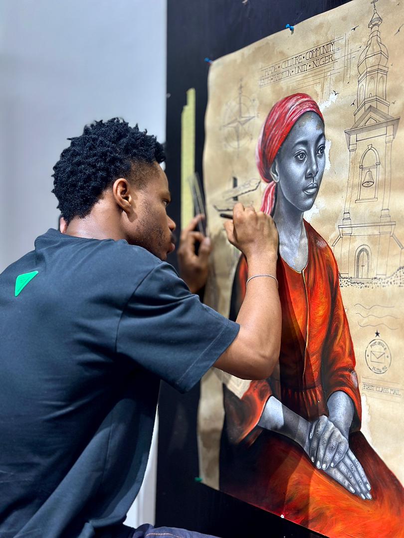 Ibim Cookey - Working on artwork