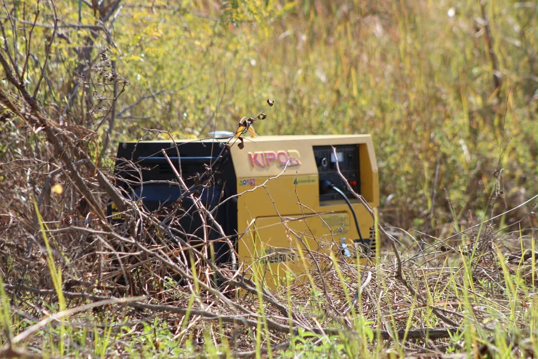 Portable power generator in outdoor field for remote event power supply