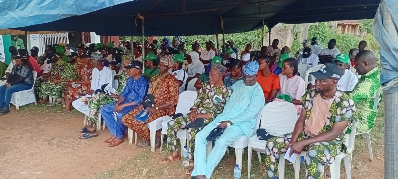 Residents seated at the Yewa South unity meeting