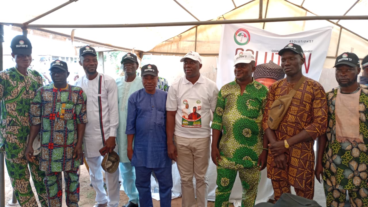 Community leaders and supporters at the campaign meeting