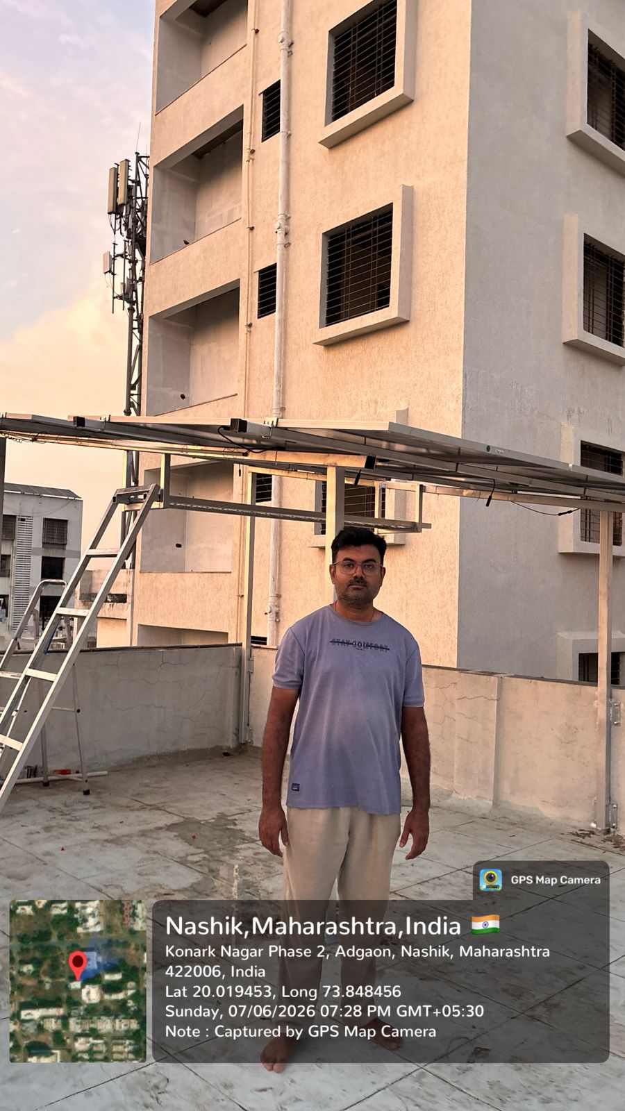 Residential rooftop, Adgaon