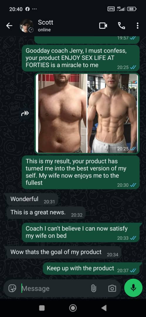 WhatsApp testimonial conversation