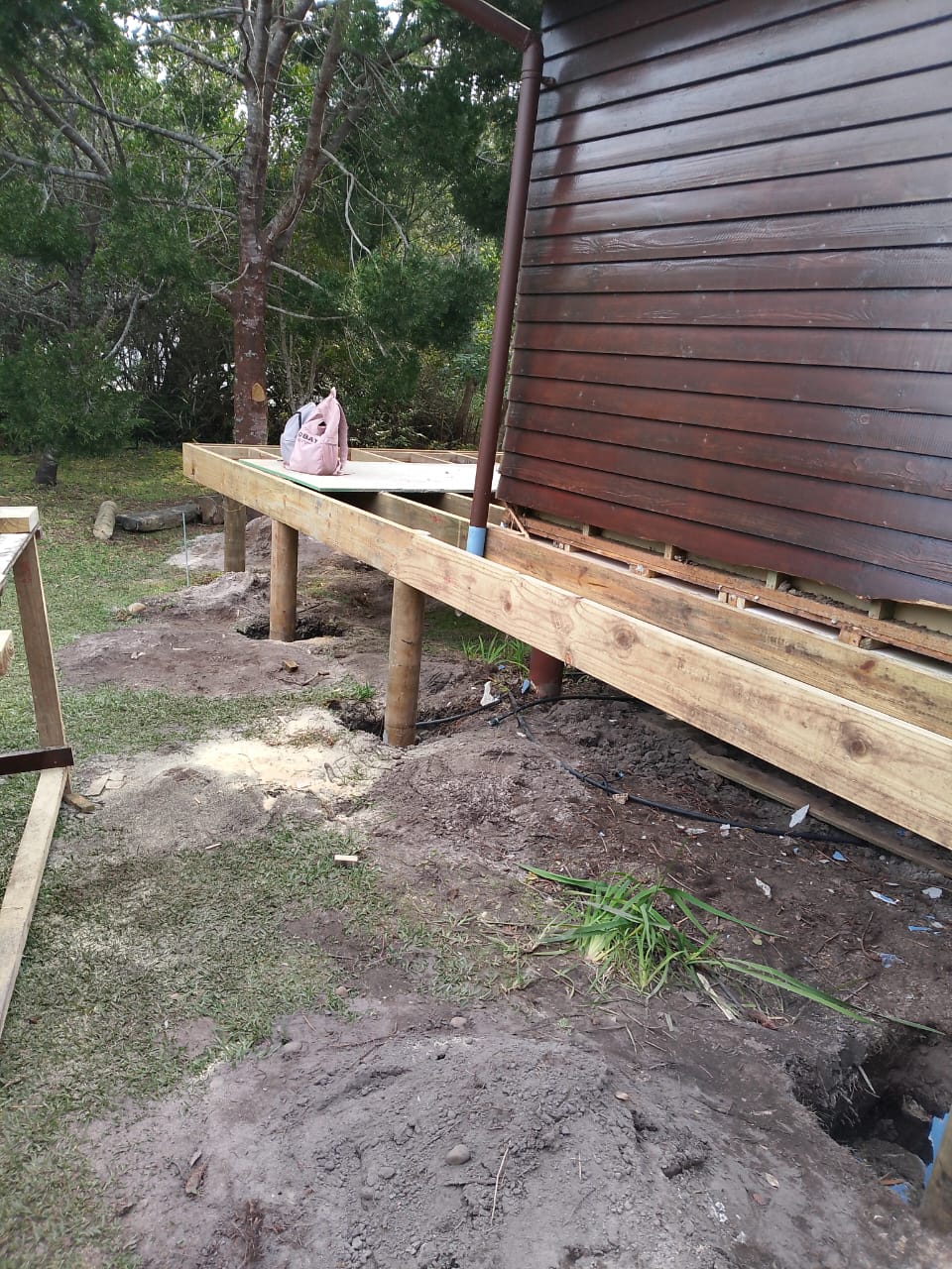 Raised timber foundation