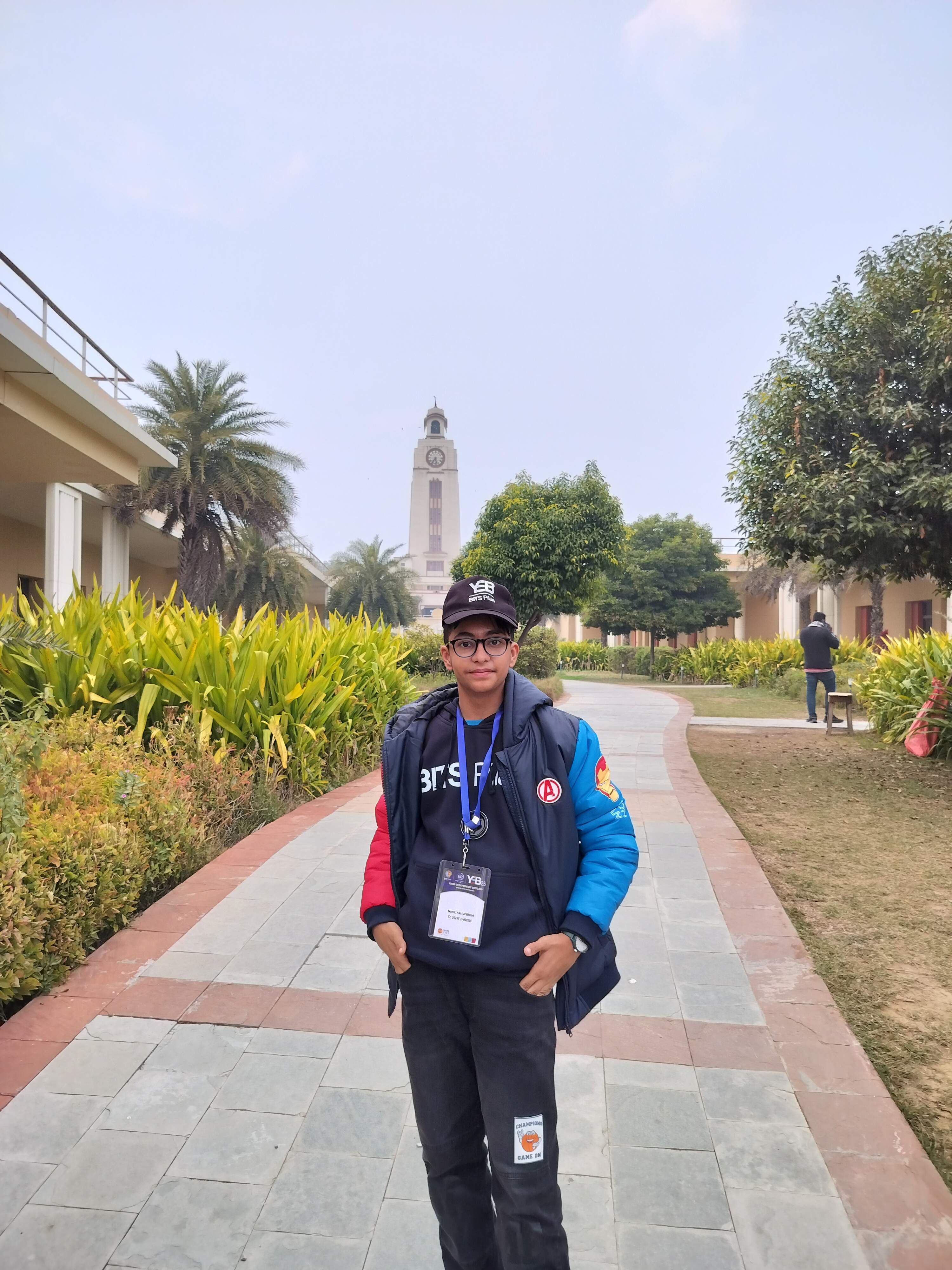 Akshat on a school campus