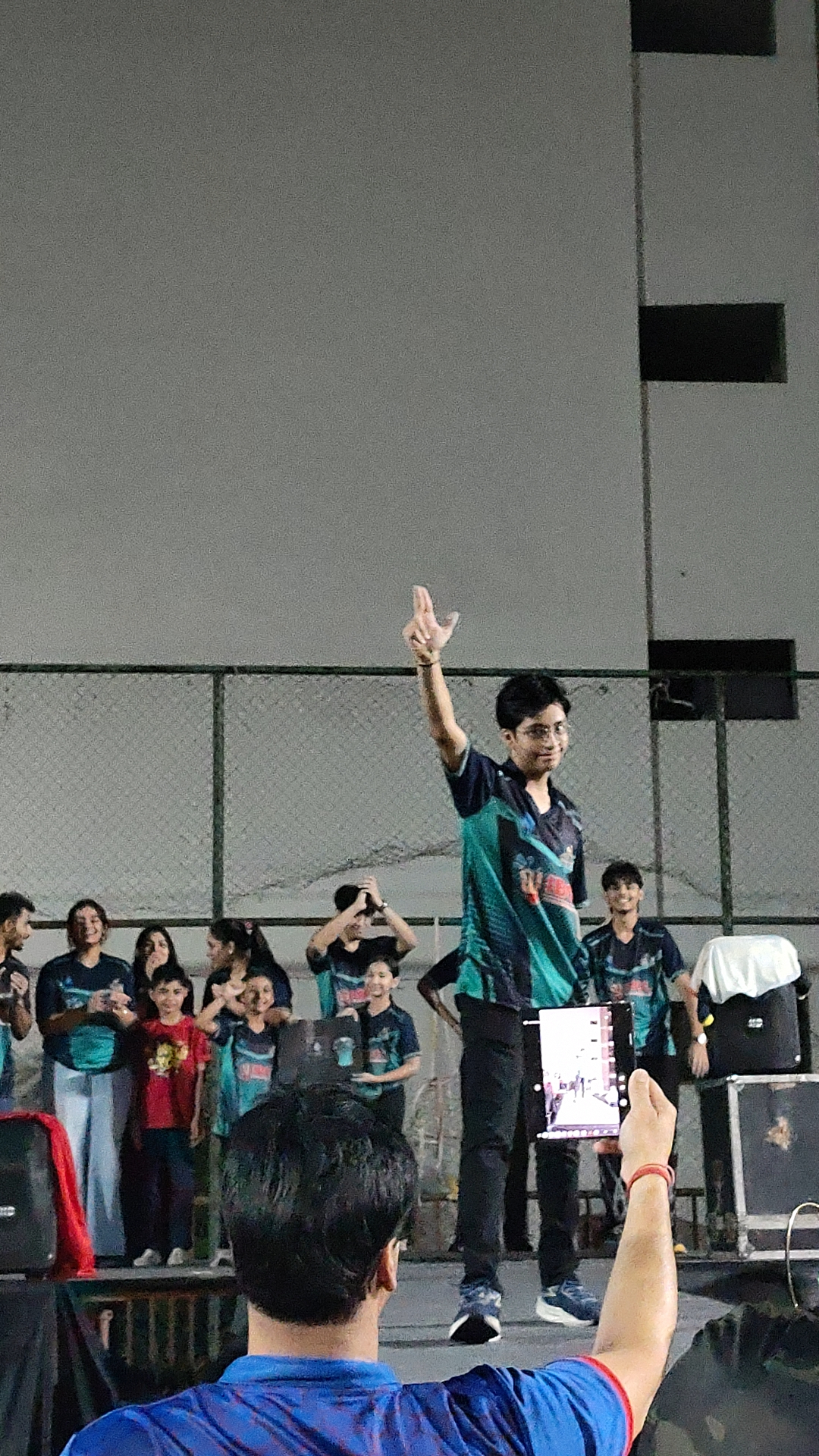 Akshat participating in a school event