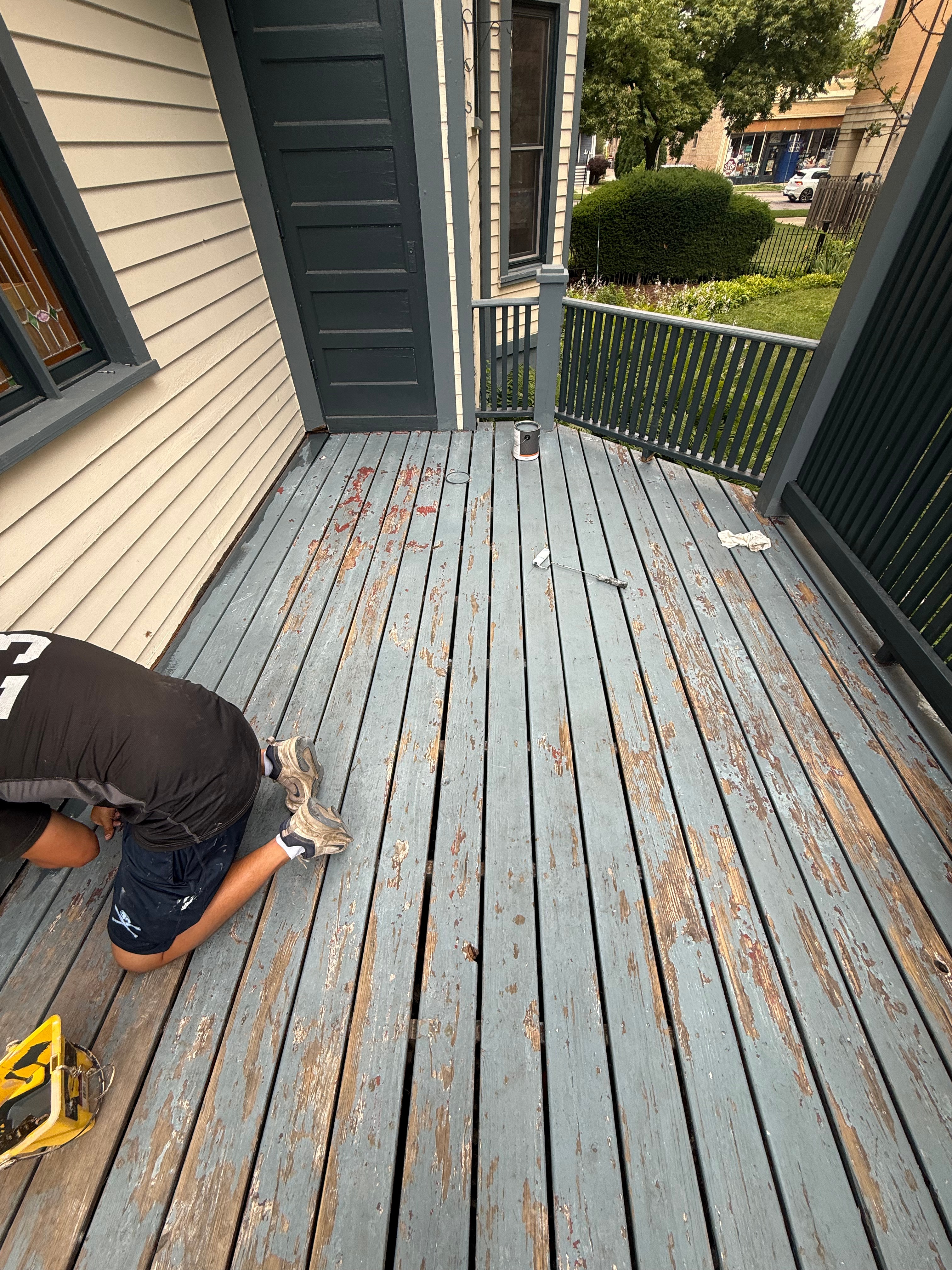 Deck restoration in progress