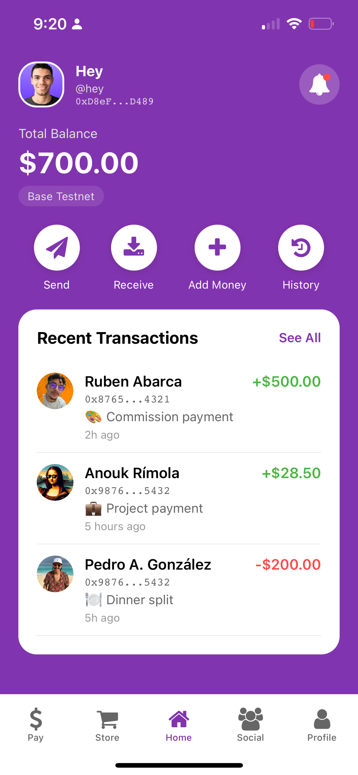 App Home Screen