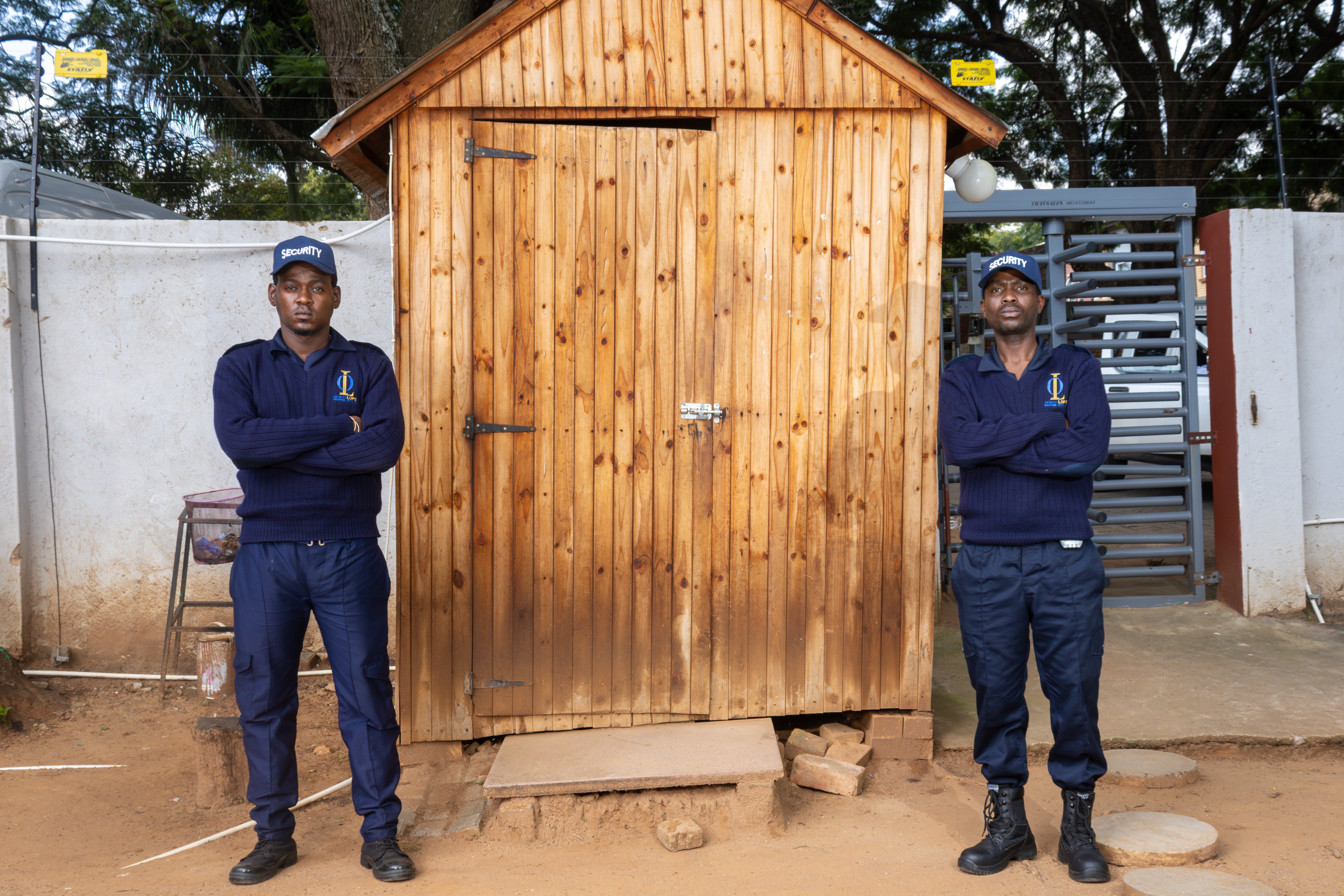 Ocean Lops officers at guard post