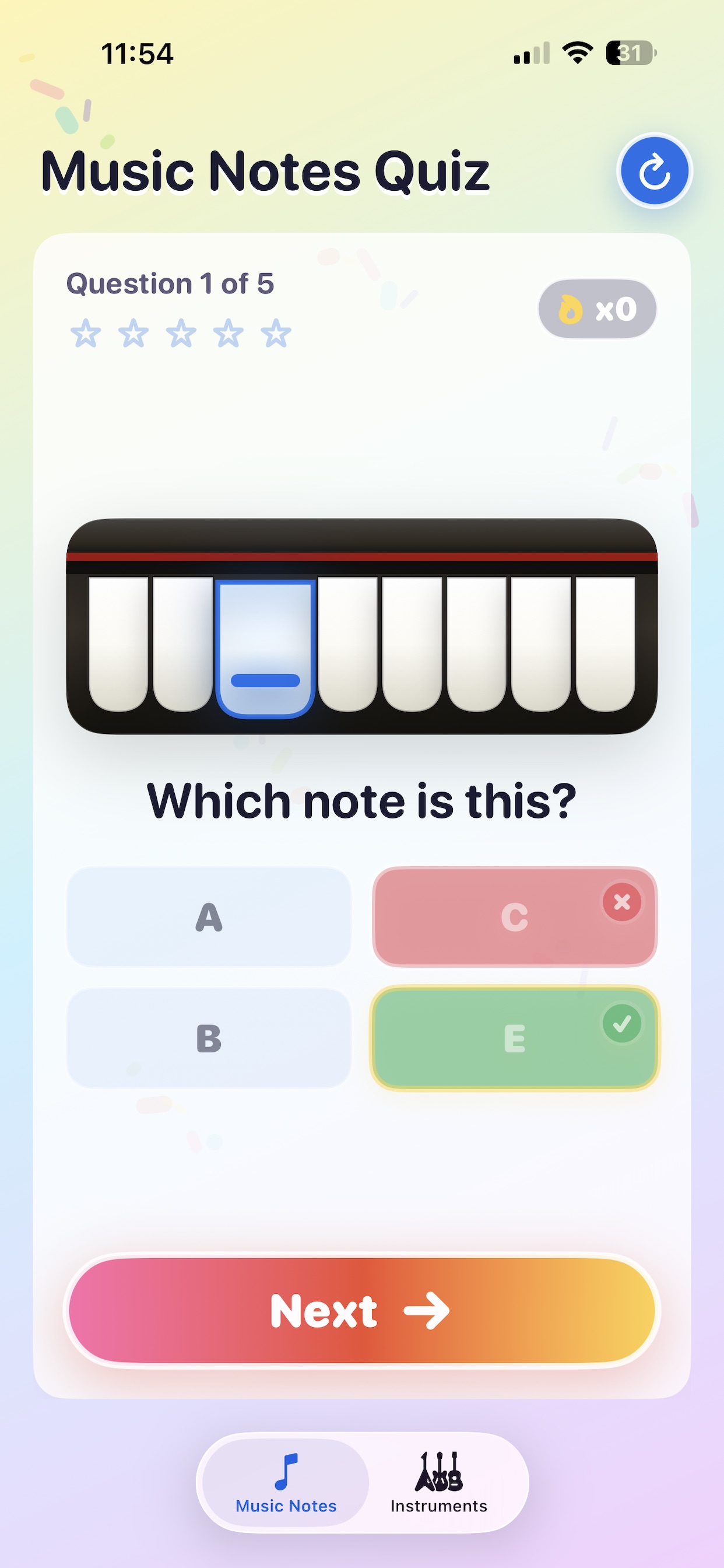 Music Notes Quiz