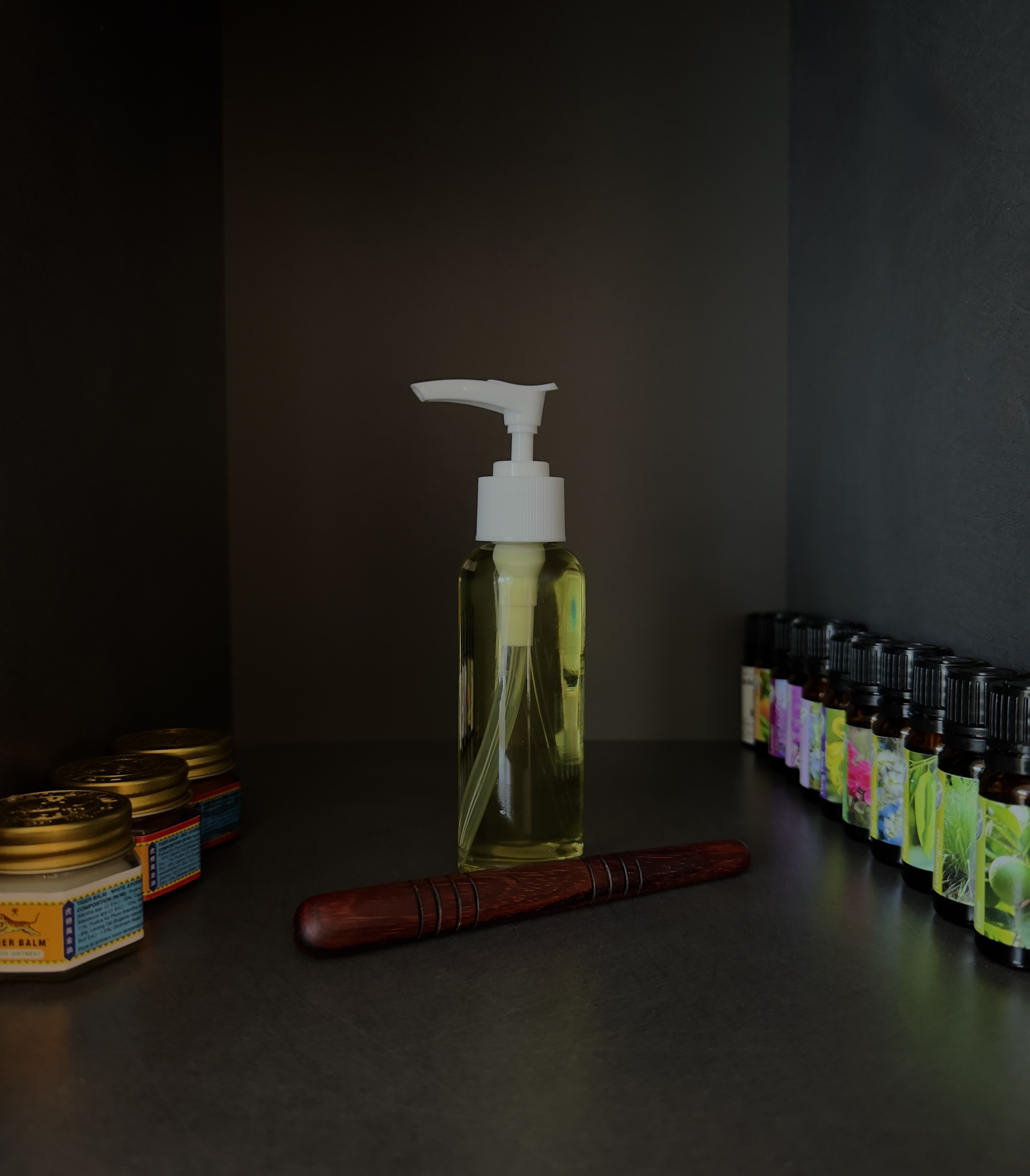 Premium massage oils and therapeutic products