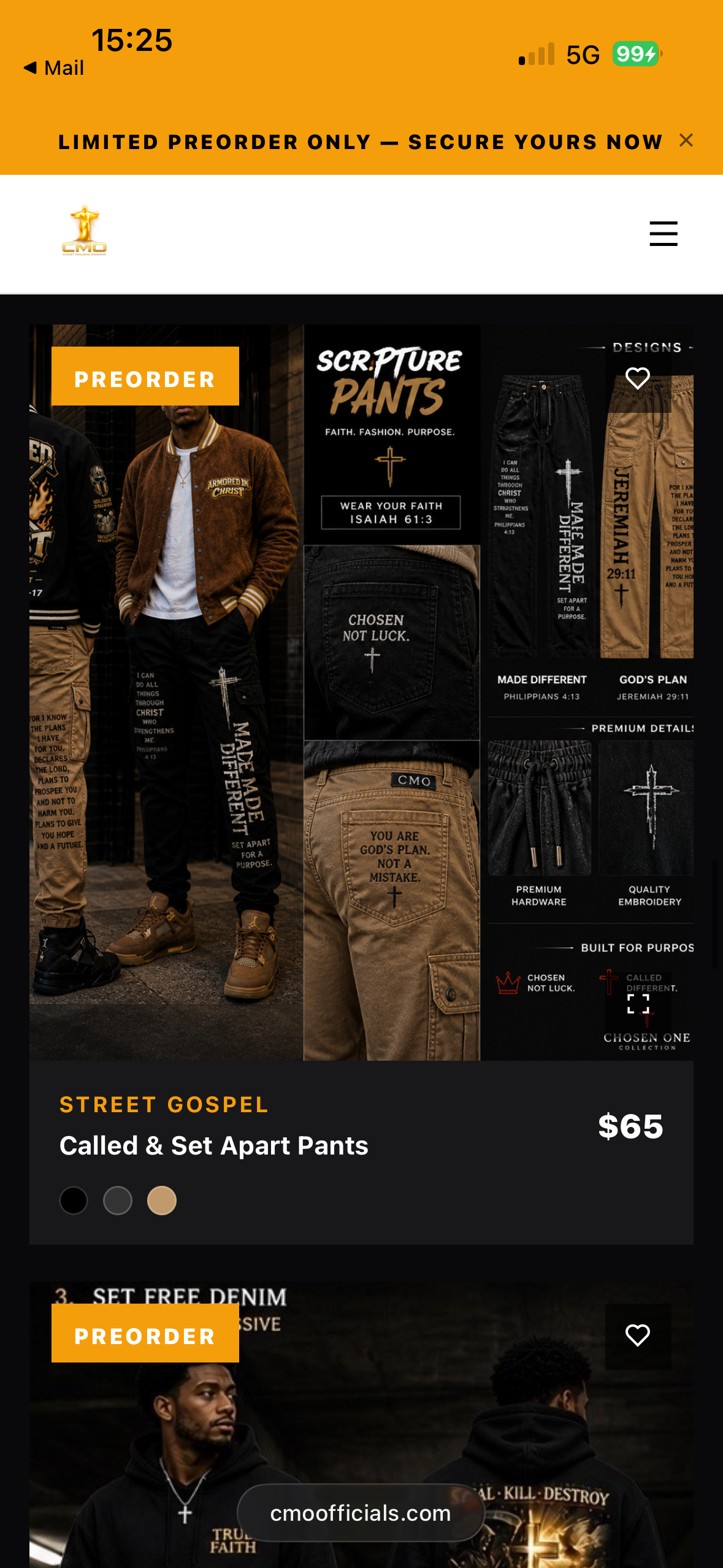 Called & Set Apart Pants