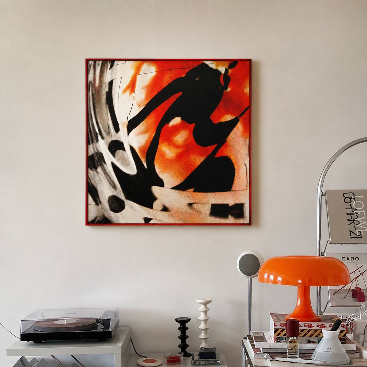 Artwork displayed in luxury interior
