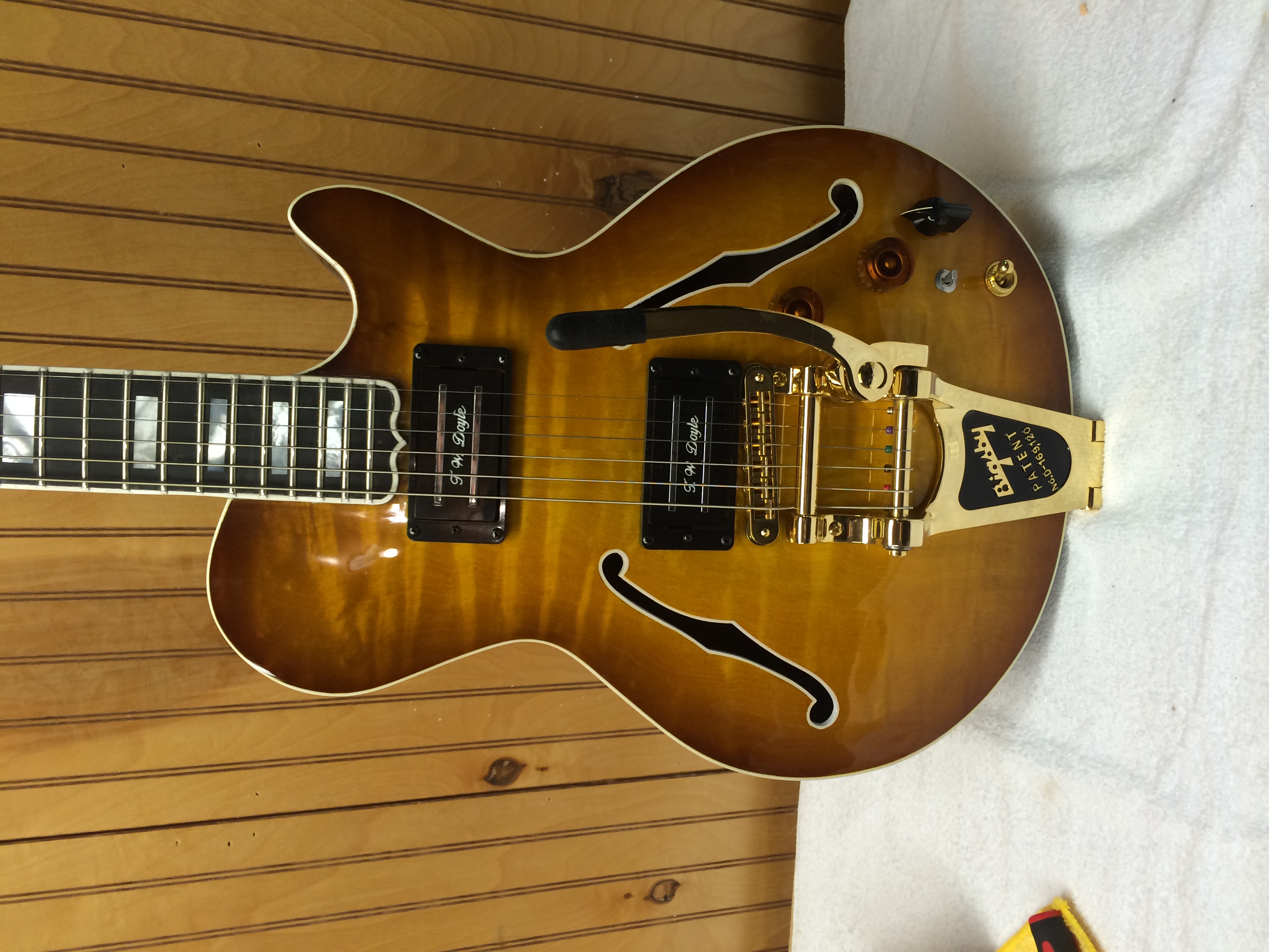 Amber Burst with Gold Bigsby