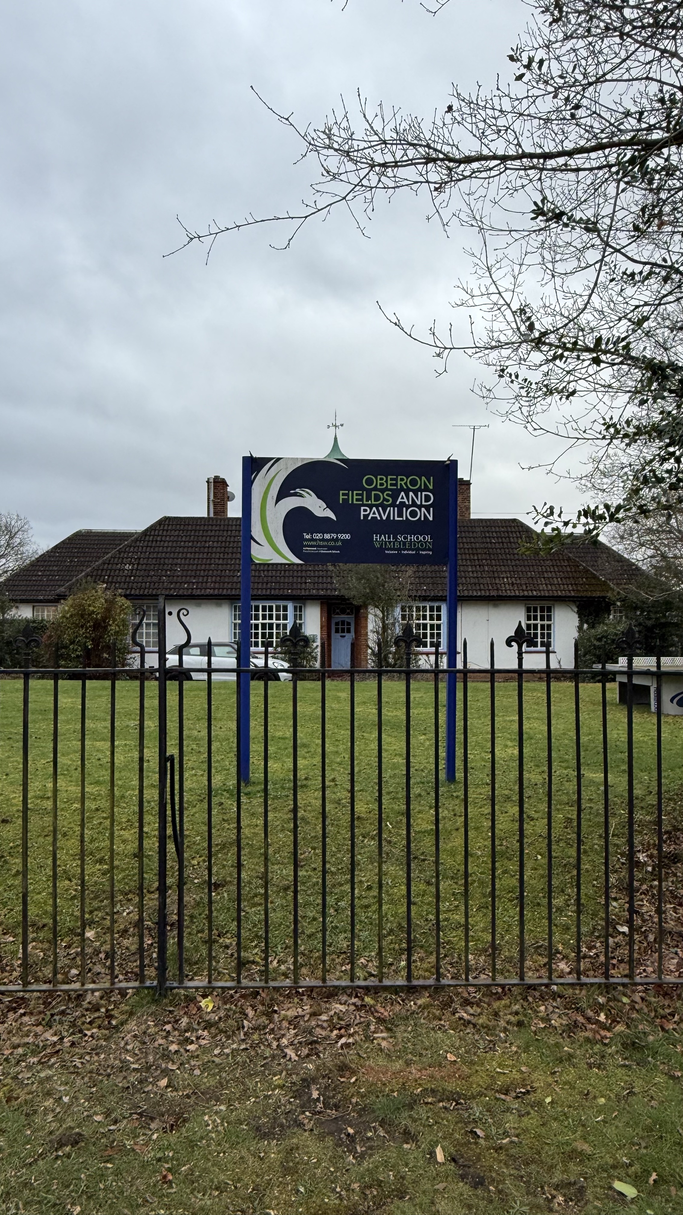 Oberon Fields and Pavilion Sign